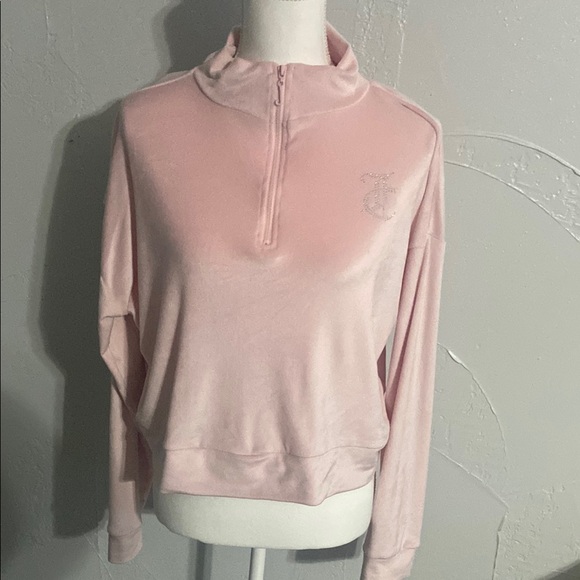 Juicy Couture Tops - Juicy Couture Pink Boxy Polo Sweatshirt